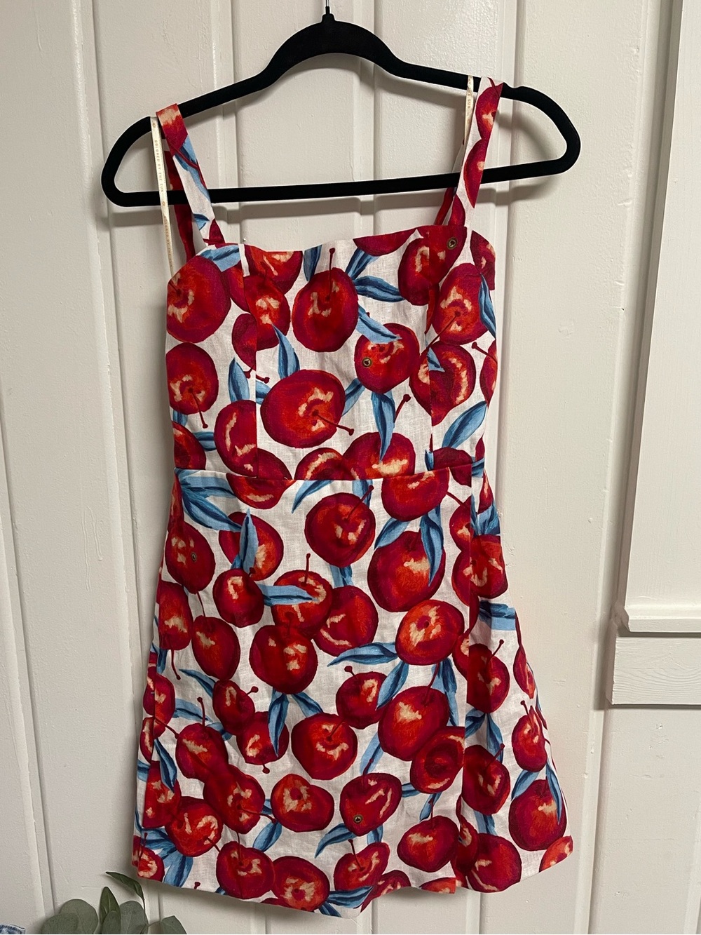Farm Rio x nuuly cherry linen dress - Picture 2 of 7